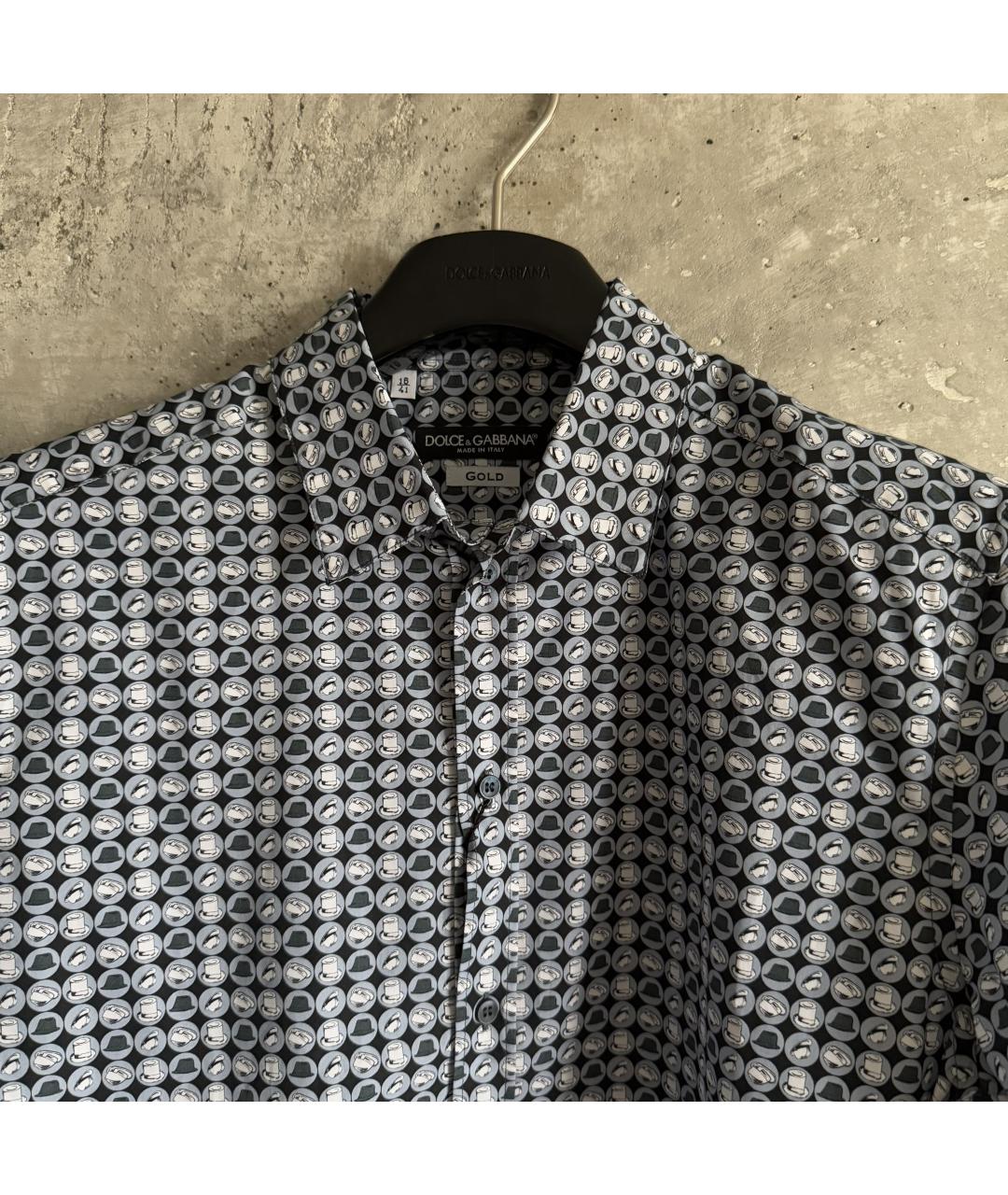 DOLCE&GABBANA Мульти хлопковая кэжуал рубашка, фото 5