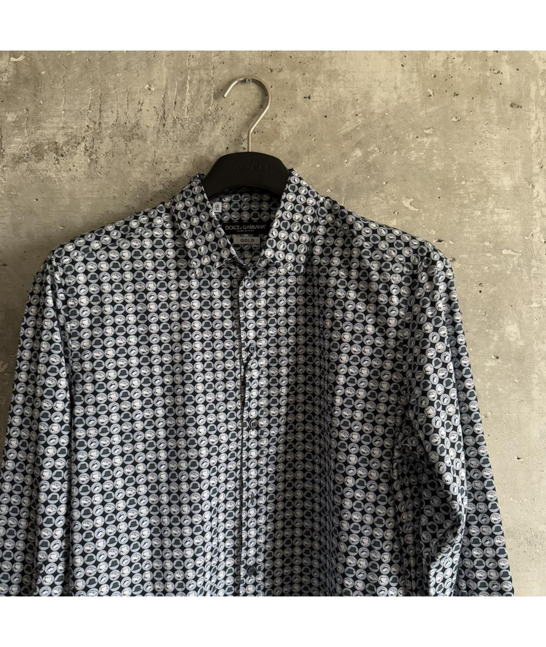 DOLCE&GABBANA Мульти хлопковая кэжуал рубашка, фото 4