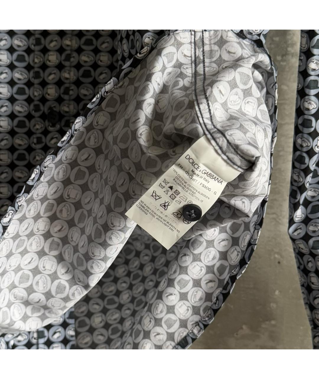 DOLCE&GABBANA Мульти хлопковая кэжуал рубашка, фото 9