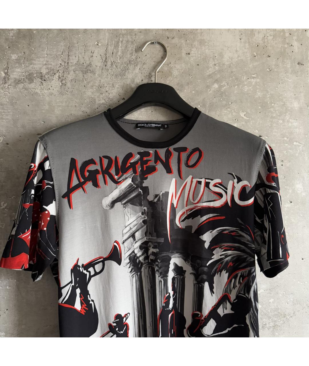 DOLCE&GABBANA Черная хлопковая футболка, фото 5