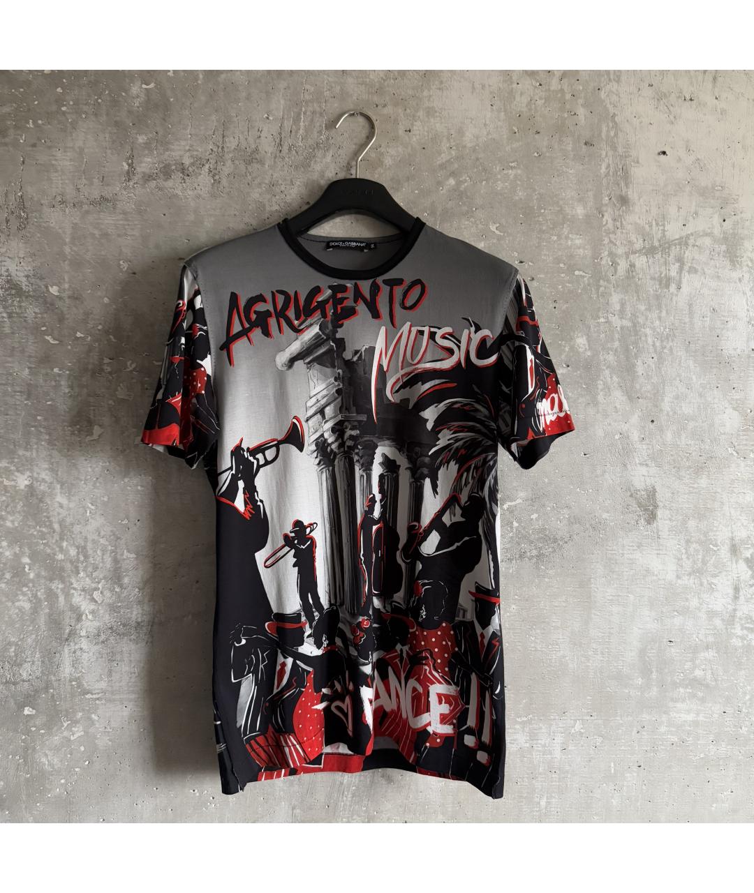 DOLCE&GABBANA Черная хлопковая футболка, фото 8