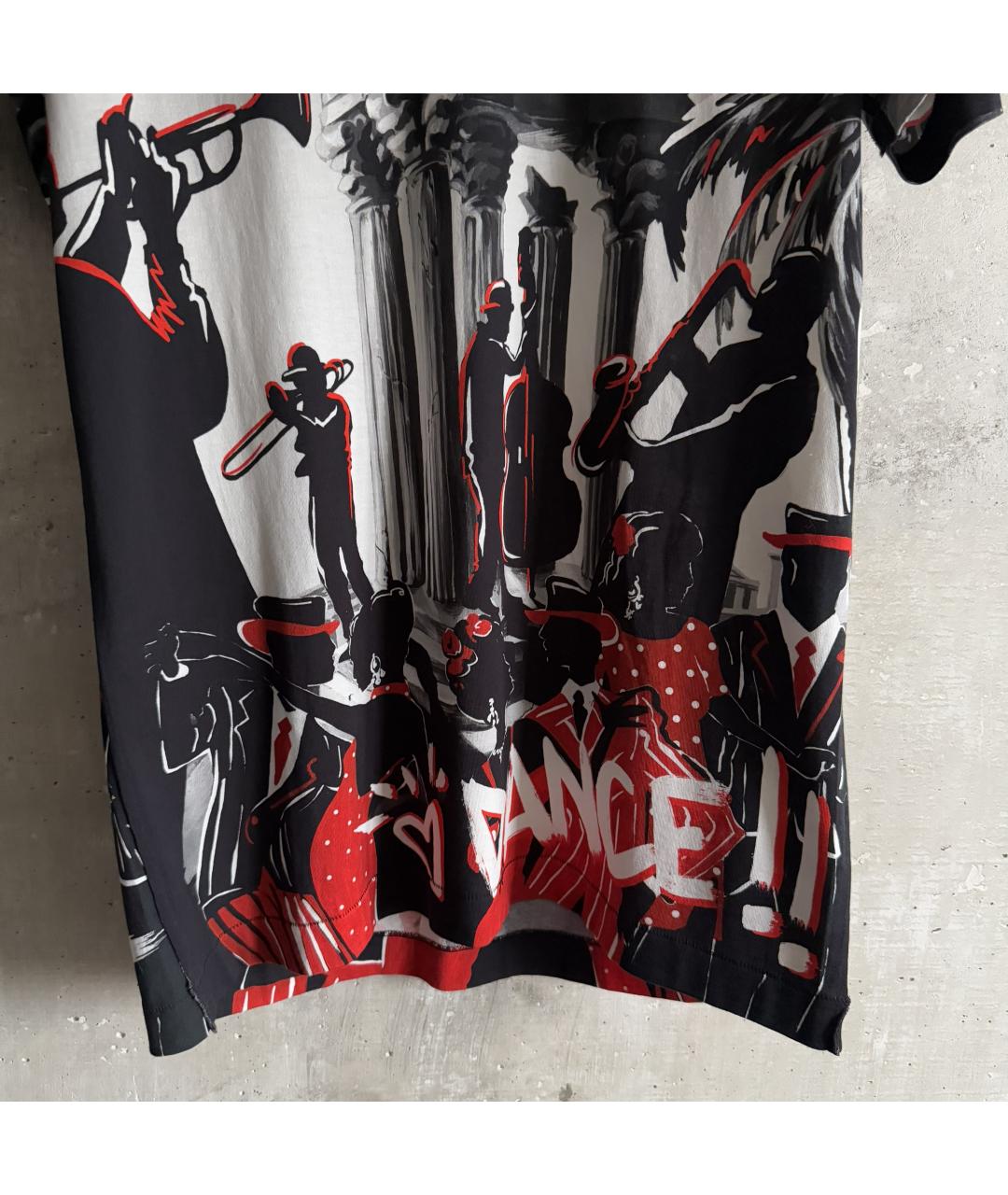 DOLCE&GABBANA Черная хлопковая футболка, фото 6