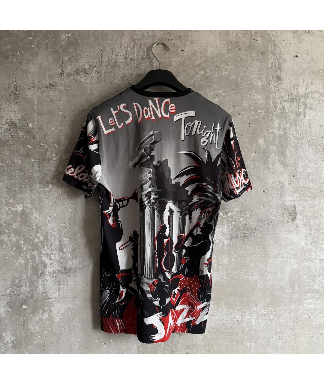 DOLCE&GABBANA Черная хлопковая футболка, фото 2