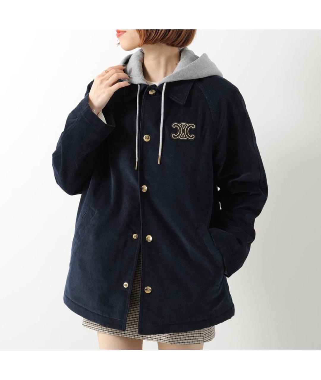 CELINE Темно-синяя хлопковая куртка, фото 2