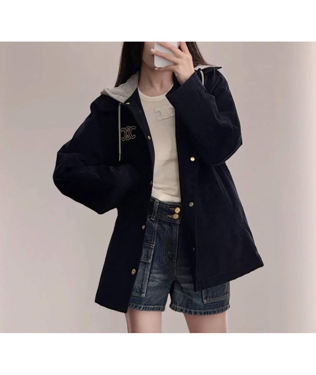 CELINE Темно-синяя хлопковая куртка, фото 8