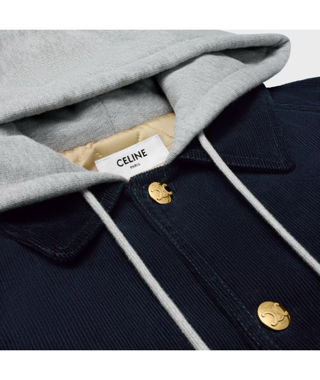 CELINE Темно-синяя хлопковая куртка, фото 5