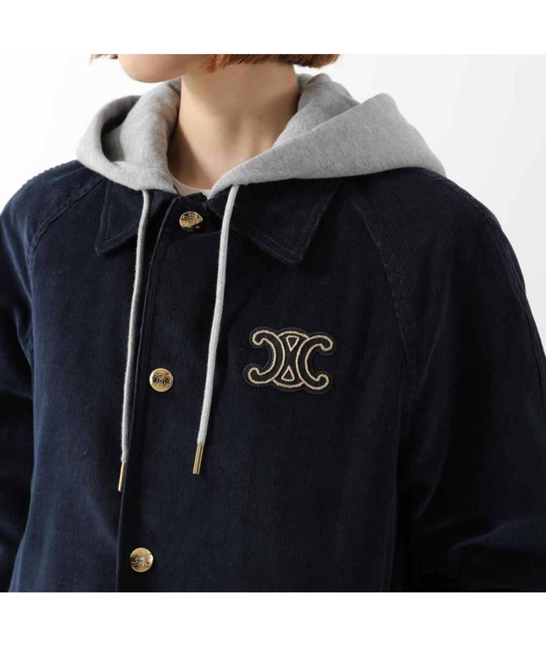 CELINE Темно-синяя хлопковая куртка, фото 4
