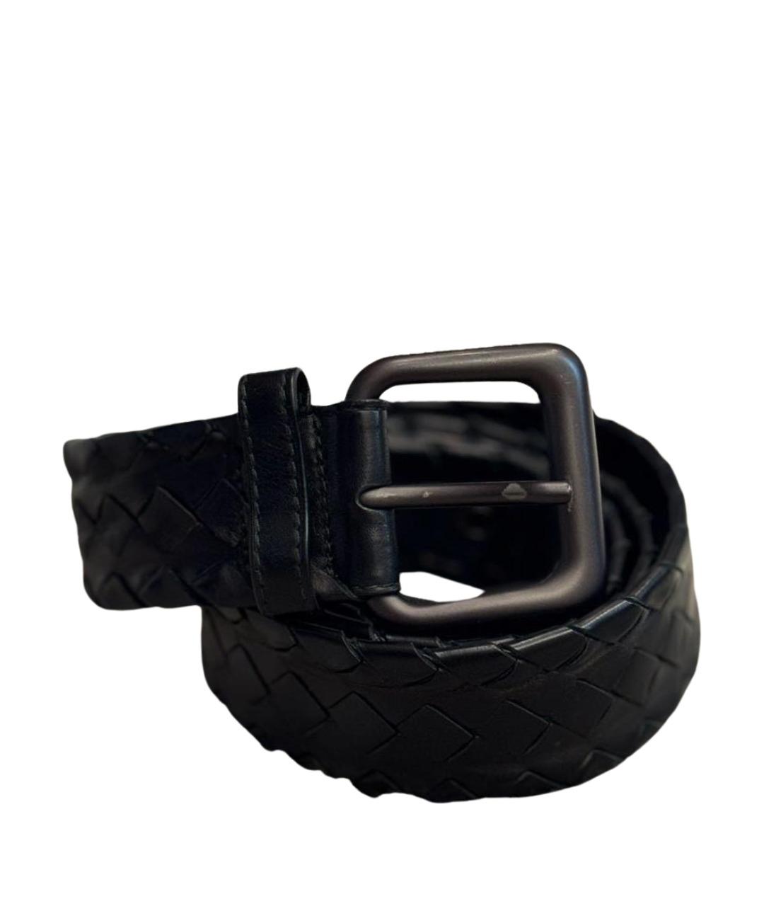 BOTTEGA VENETA Черный кожаный ремень, фото 1