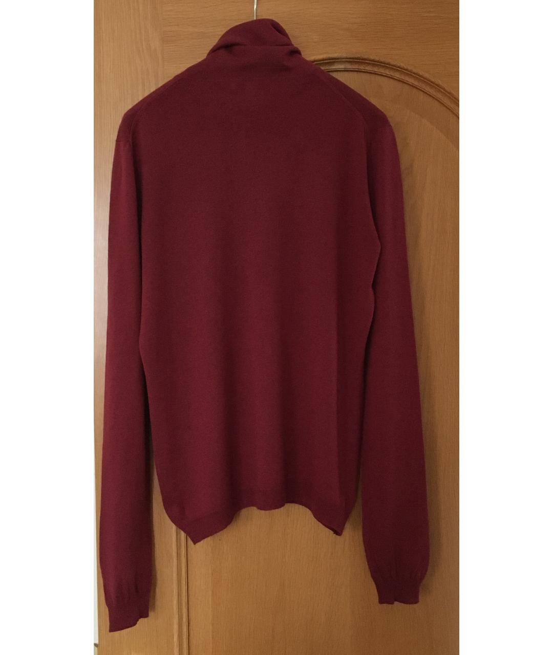 BURBERRY Бордовая шерстяная водолазка, фото 2