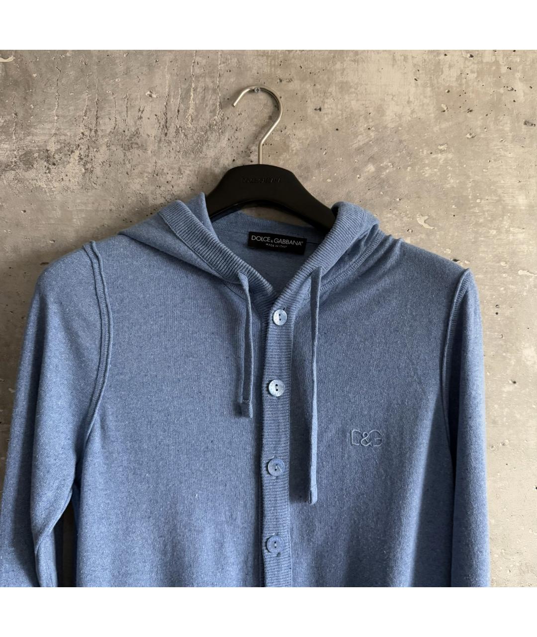 DOLCE&GABBANA Голубой полиамидовый кардиган, фото 4