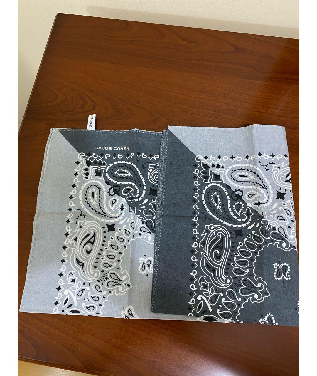 JACOB COHEN Серый хлопковый платок, фото 3