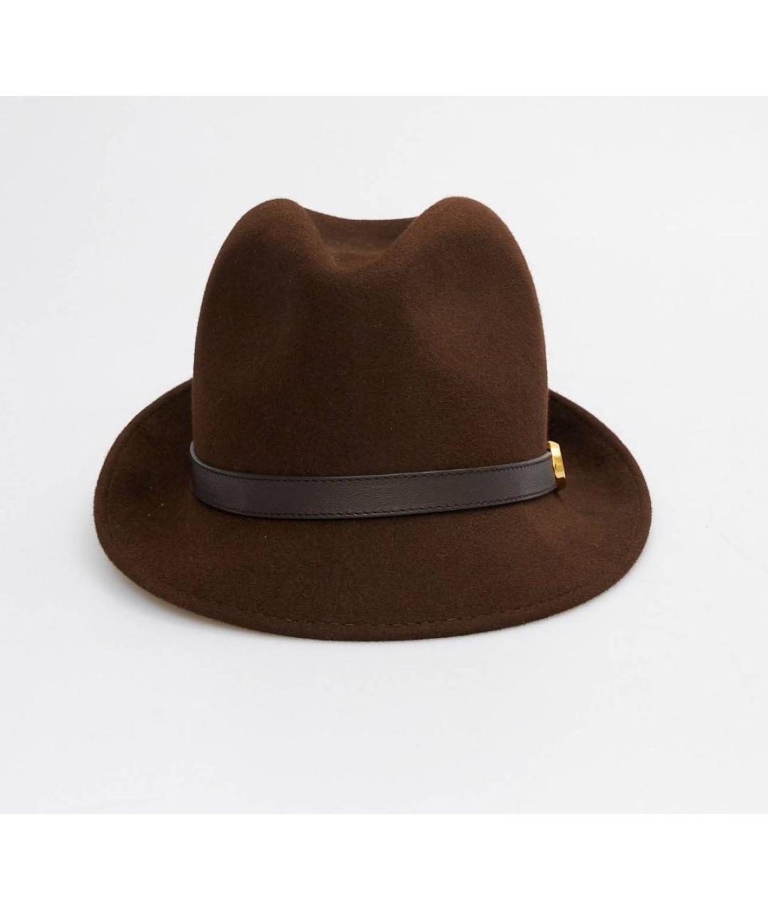 GUCCI Коричневая шерстяная шляпа, фото 2