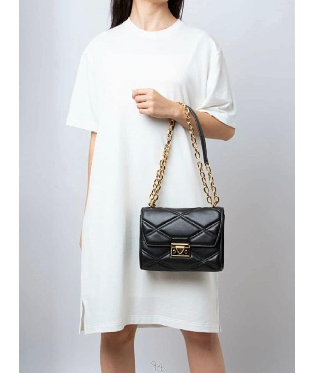 MICHAEL KORS Черная сумка через плечо из искусственной кожи, фото 5