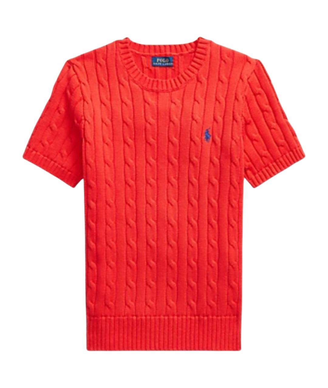 POLO RALPH LAUREN Красный хлопковый джемпер / свитер, фото 1