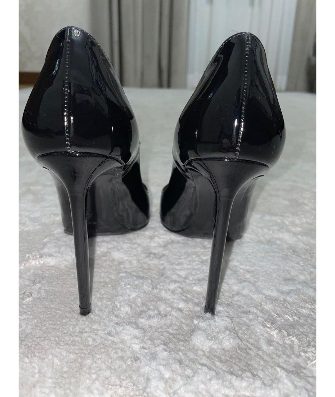 SAINT LAURENT Черные кожаные туфли, фото 4