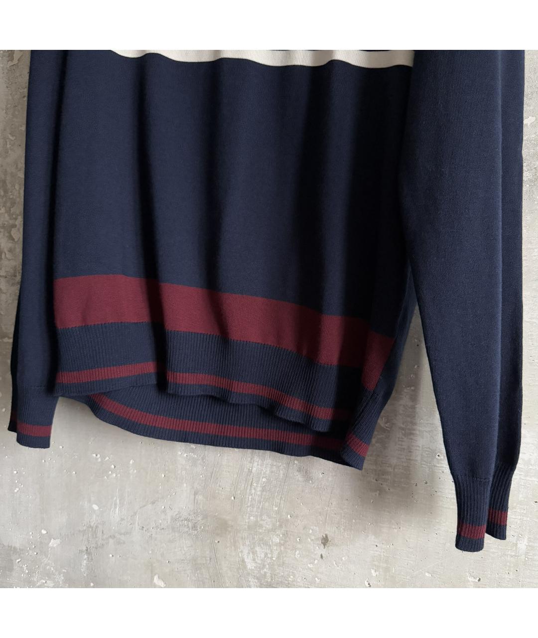 DOLCE&GABBANA Синий шерстяной джемпер / свитер, фото 5