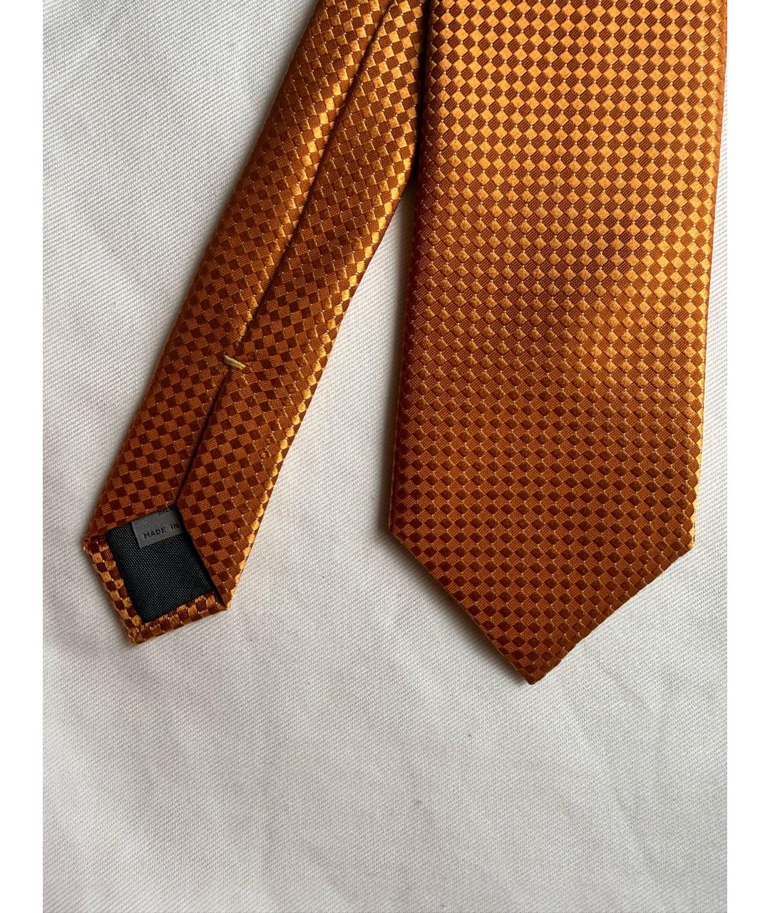 CANALI Оранжевый шелковый галстук, фото 2