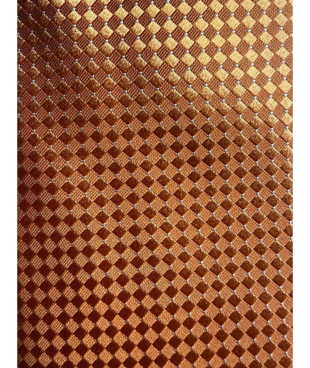 CANALI Оранжевый шелковый галстук, фото 4