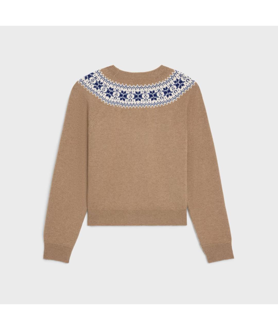 CELINE Коричневый кашемировый джемпер / свитер, фото 8