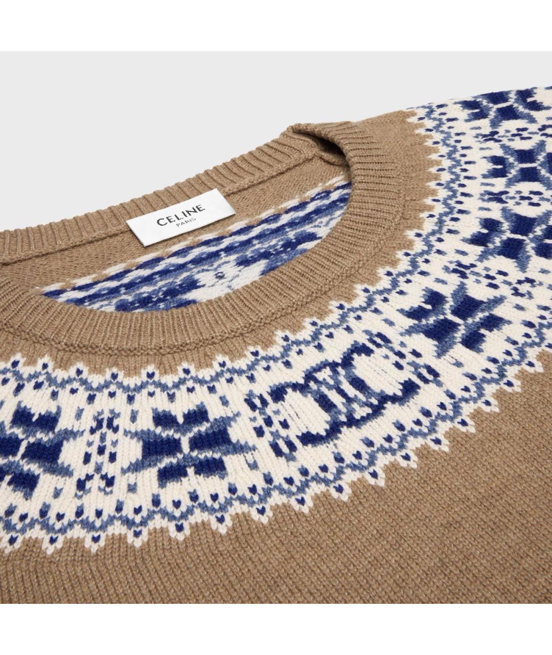 CELINE Коричневый кашемировый джемпер / свитер, фото 3