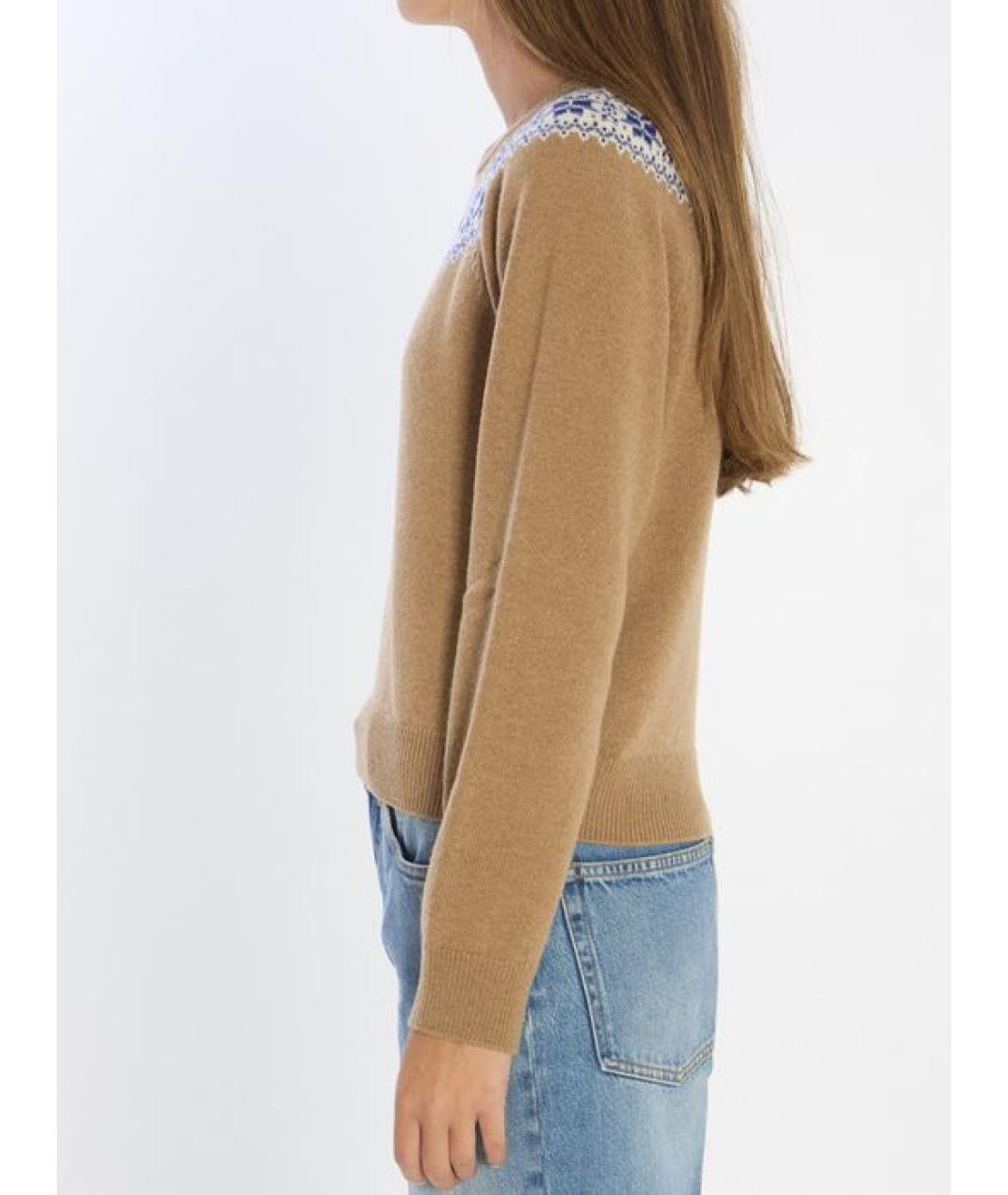 CELINE Коричневый кашемировый джемпер / свитер, фото 7