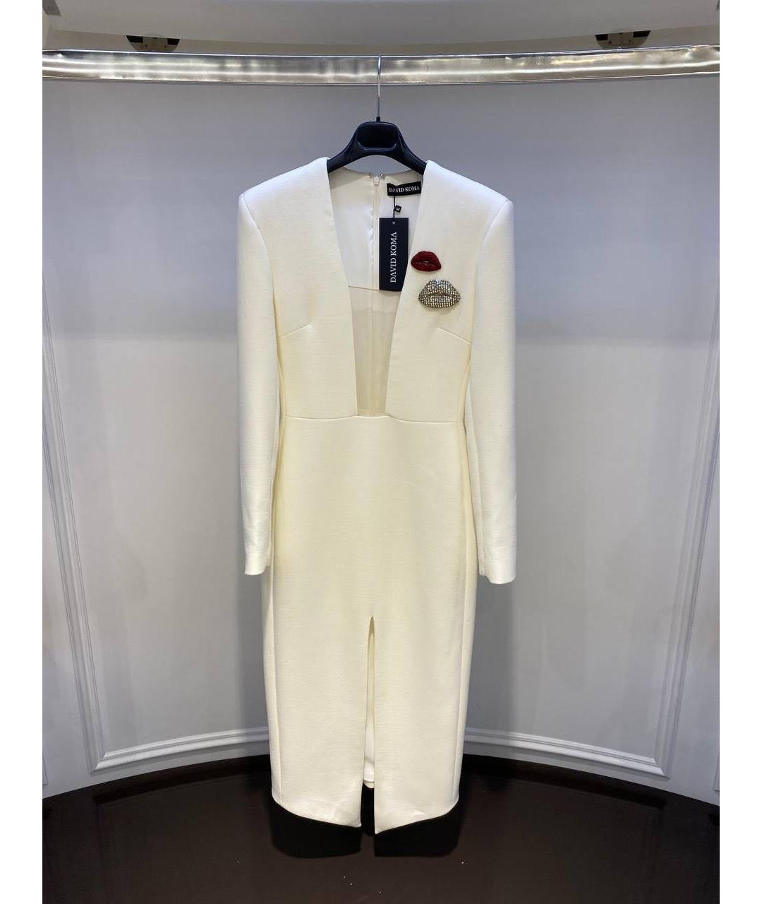DAVID KOMA Белое вечернее платье, фото 4