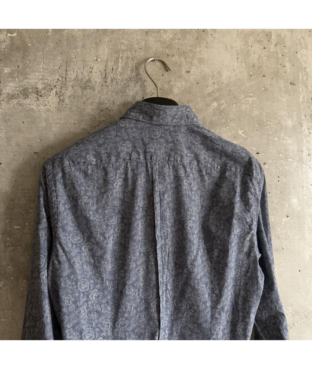 DOLCE&GABBANA Синяя хлопковая кэжуал рубашка, фото 3