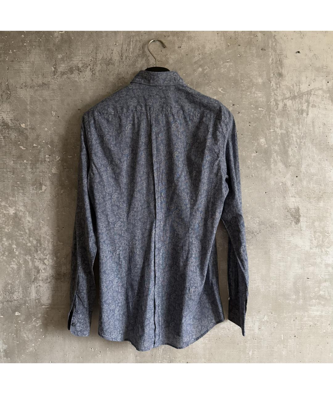 DOLCE&GABBANA Синяя хлопковая кэжуал рубашка, фото 2