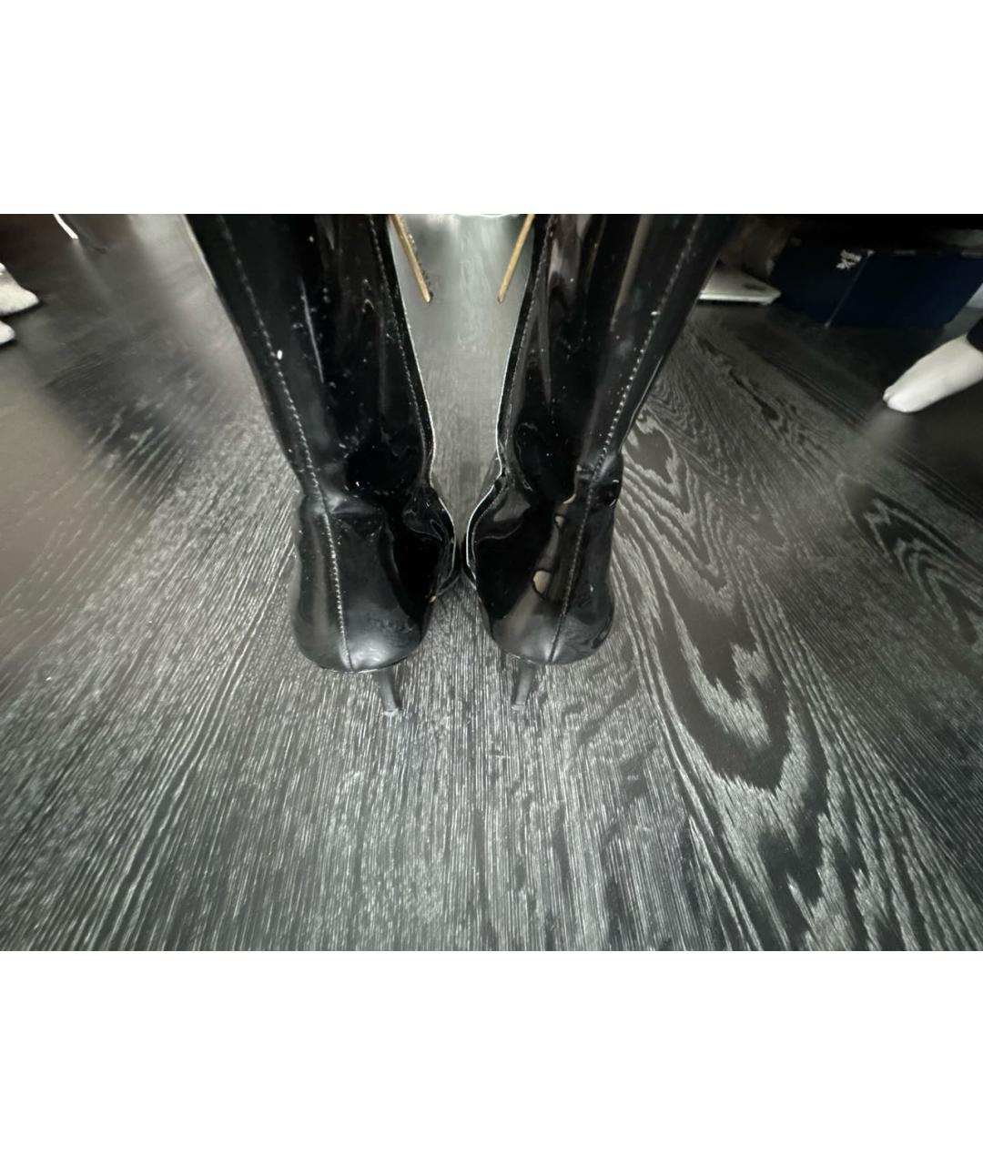 PARIS TEXAS Черные ботильоны из лакированной кожи, фото 4
