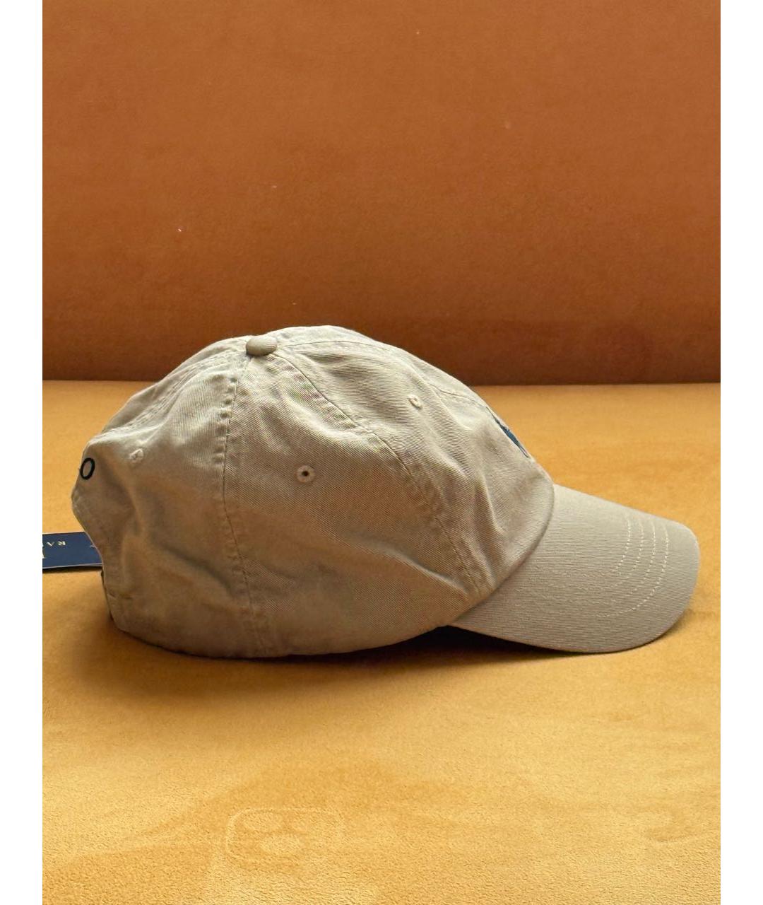 POLO RALPH LAUREN Бежевая хлопковая кепка, фото 2