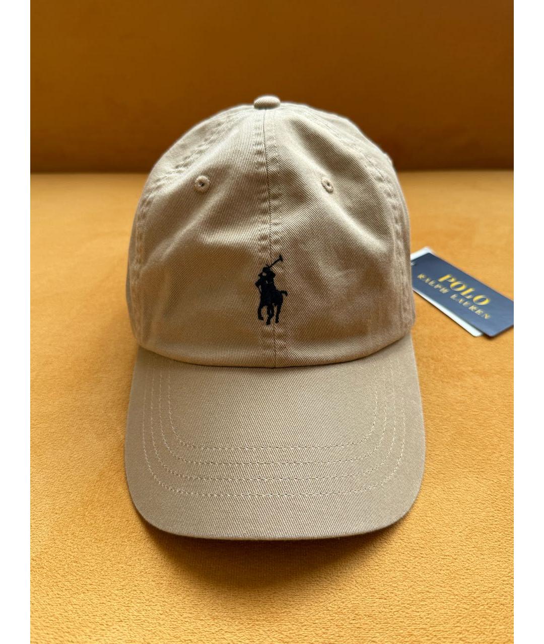 POLO RALPH LAUREN Бежевая хлопковая кепка, фото 9