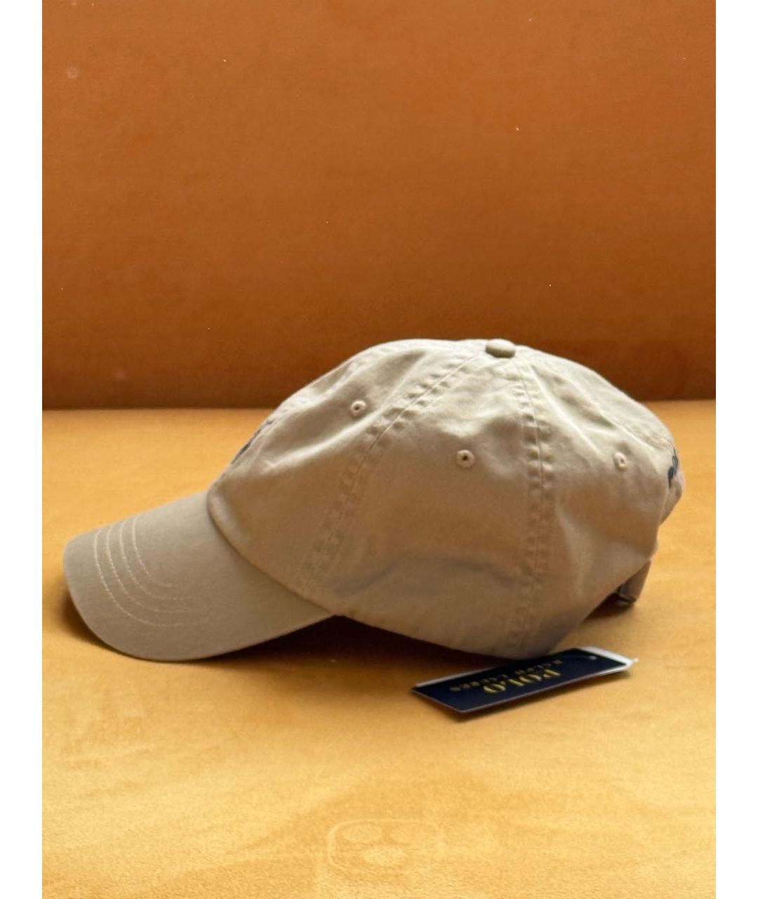 POLO RALPH LAUREN Бежевая хлопковая кепка, фото 3