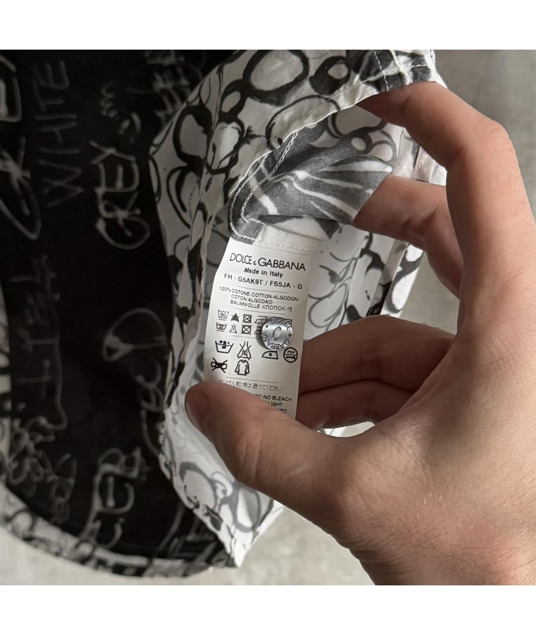 DOLCE&GABBANA Мульти хлопковая кэжуал рубашка, фото 7