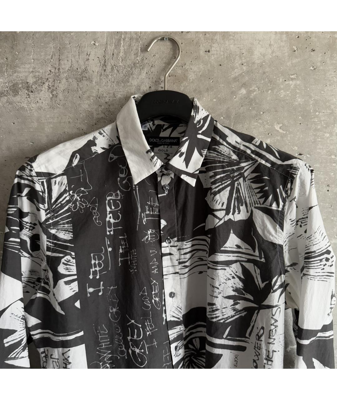 DOLCE&GABBANA Мульти хлопковая кэжуал рубашка, фото 4