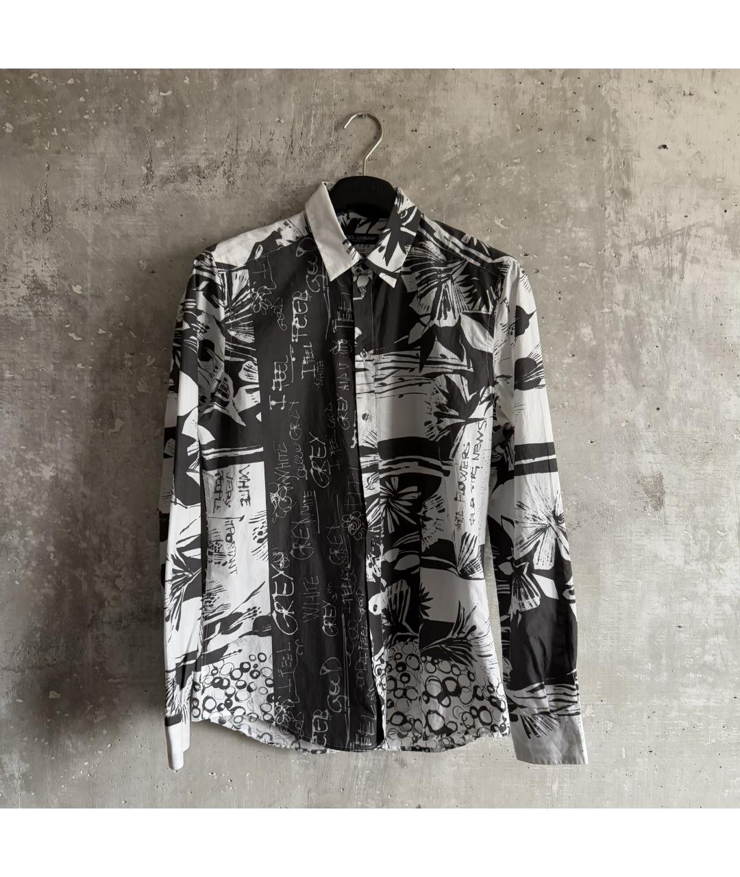 DOLCE&GABBANA Мульти хлопковая кэжуал рубашка, фото 8