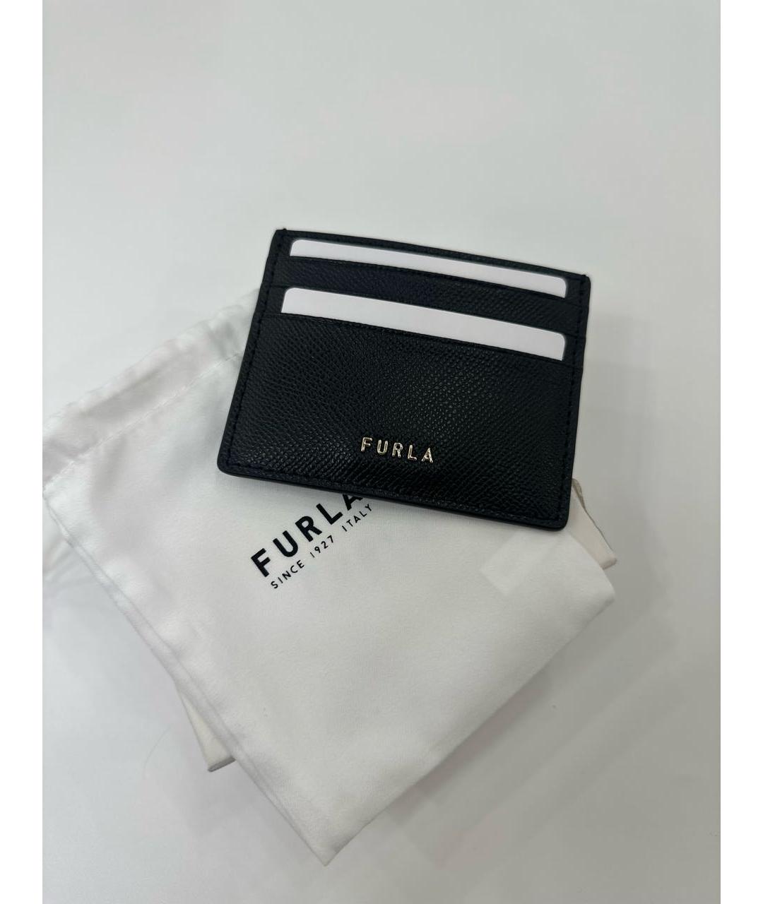 FURLA Черный кожаный кардхолдер, фото 2