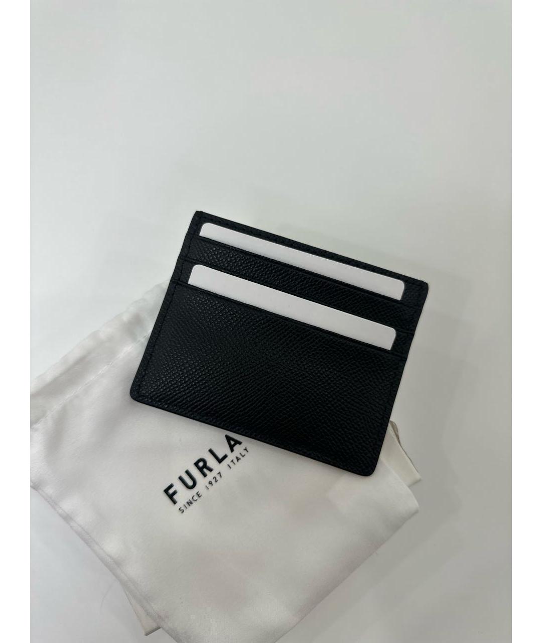 FURLA Черный кожаный кардхолдер, фото 4
