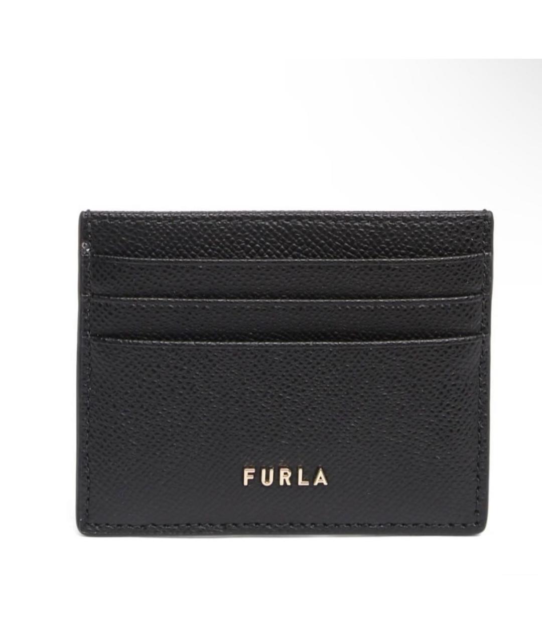 FURLA Черный кожаный кардхолдер, фото 1