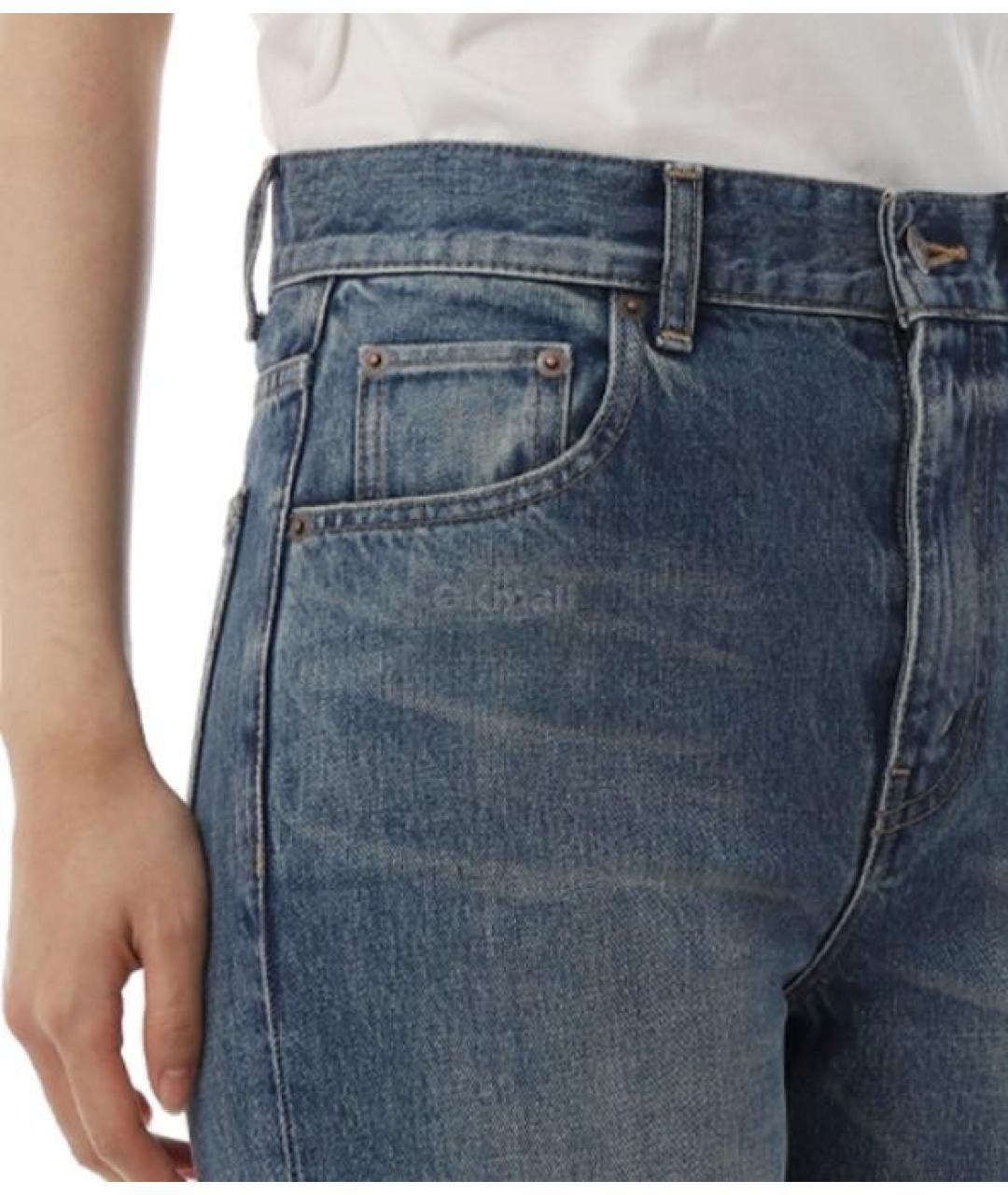 CELINE Синие хлопковые джинсы клеш, фото 6