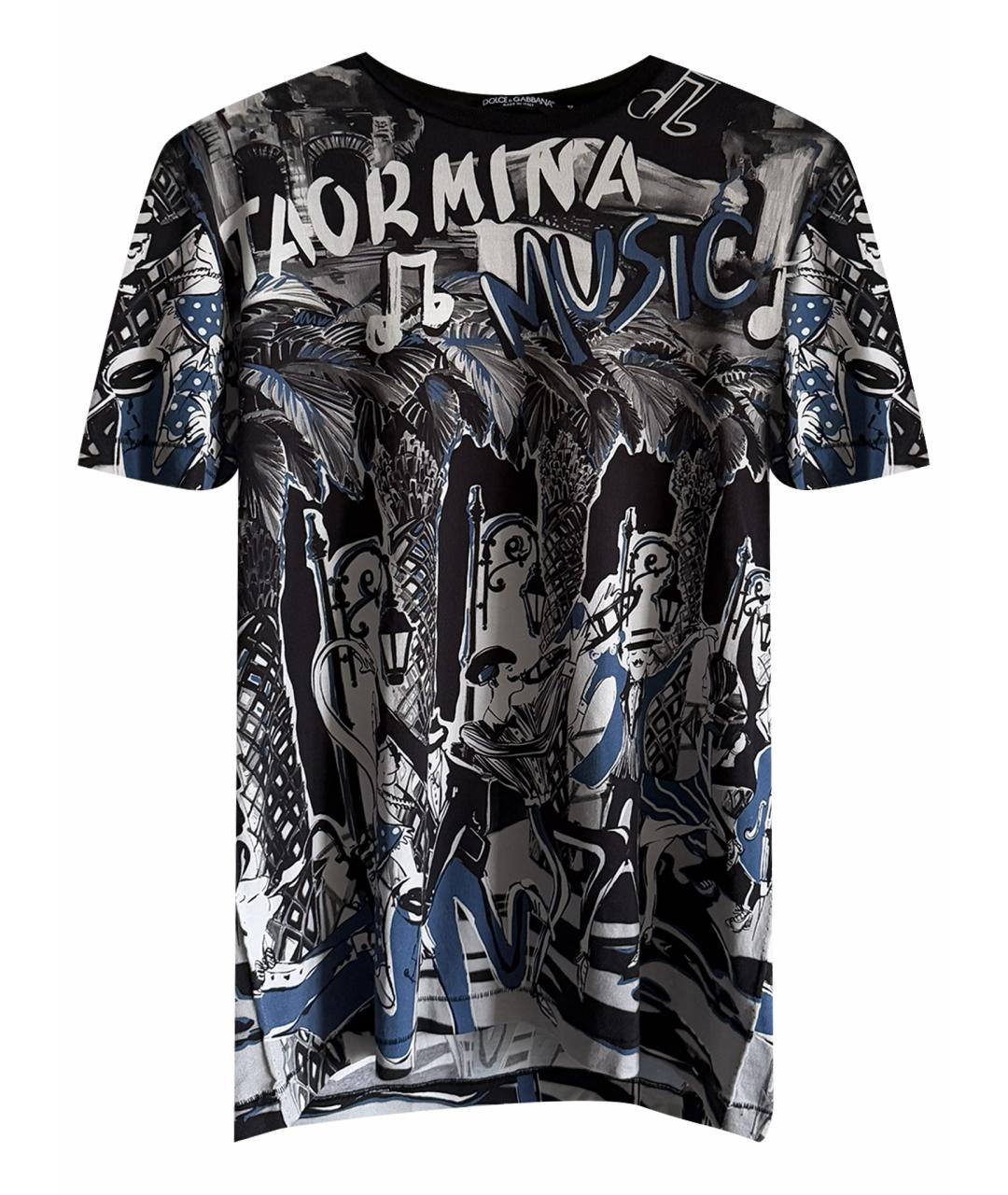 DOLCE&GABBANA Черная хлопковая футболка, фото 1