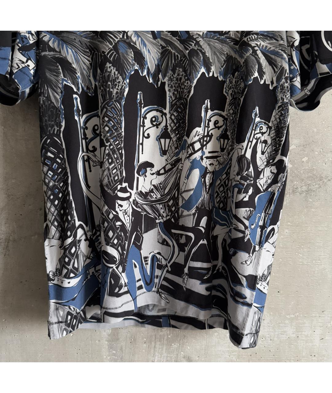 DOLCE&GABBANA Черная хлопковая футболка, фото 5