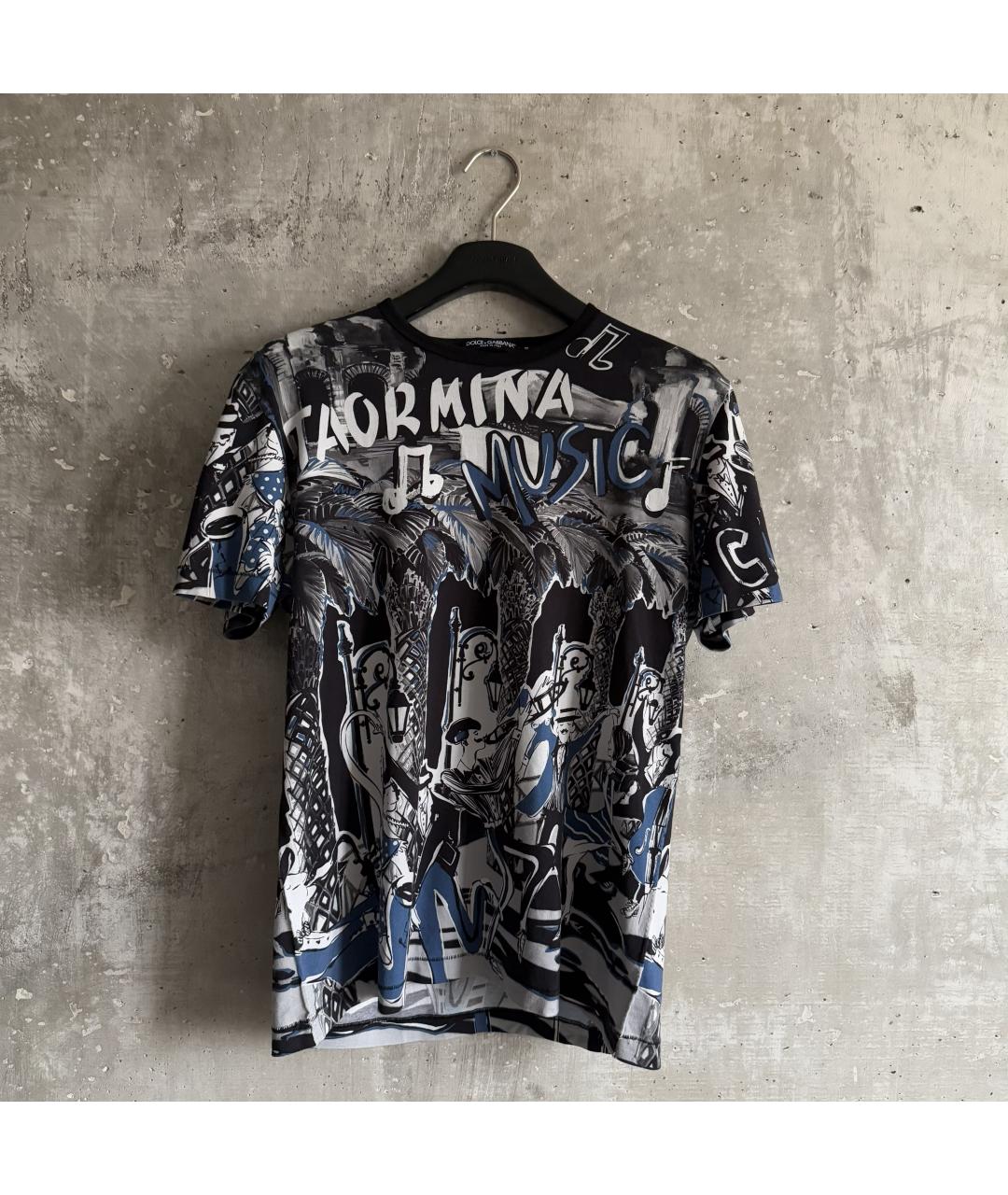 DOLCE&GABBANA Черная хлопковая футболка, фото 7