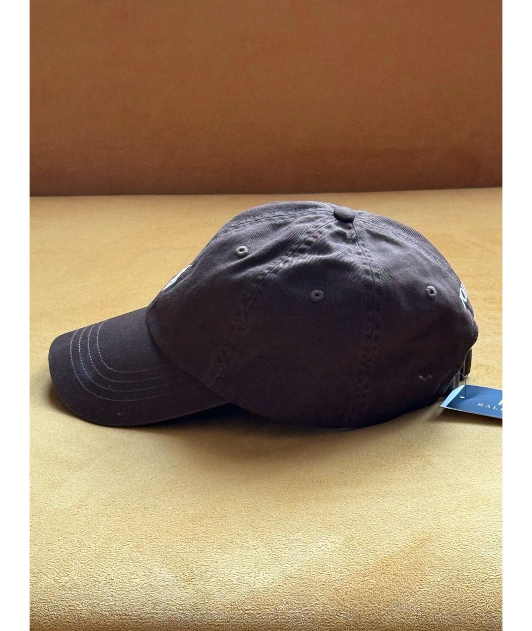 POLO RALPH LAUREN Коричневая хлопковая кепка, фото 3