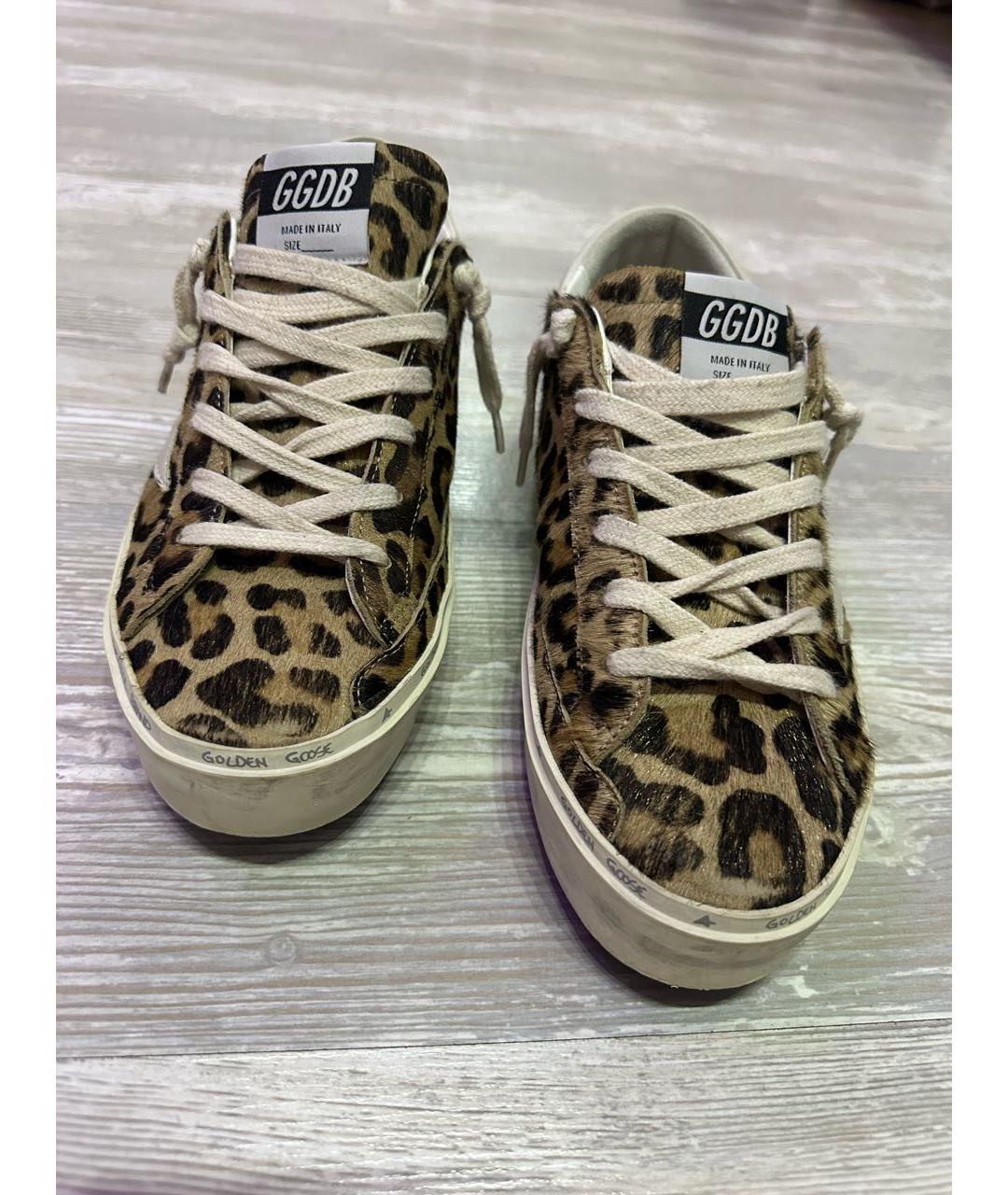 GOLDEN GOOSE DELUXE BRAND Коричневые кожаные кеды, фото 2