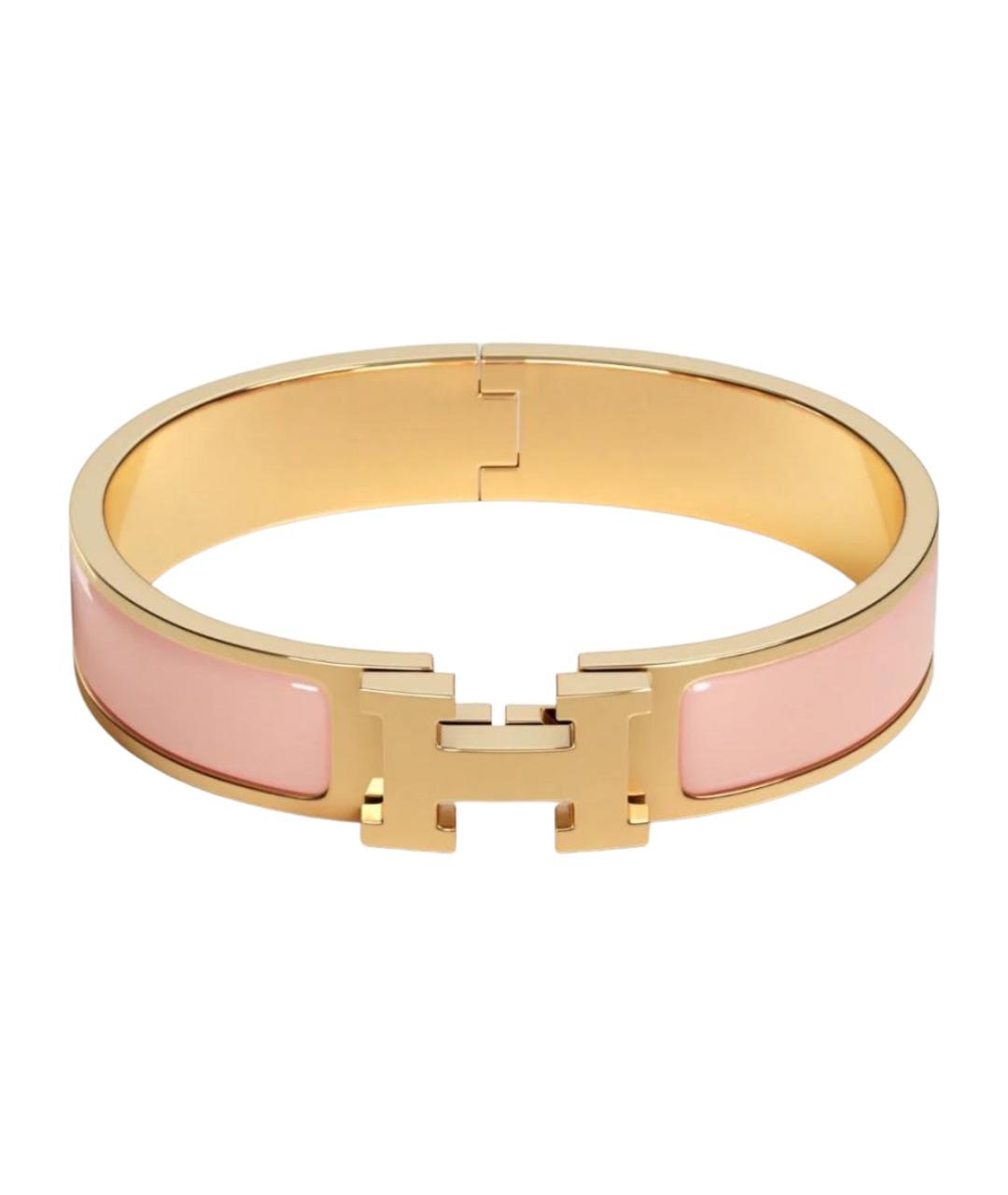 HERMES Розовый металлический браслет, фото 1