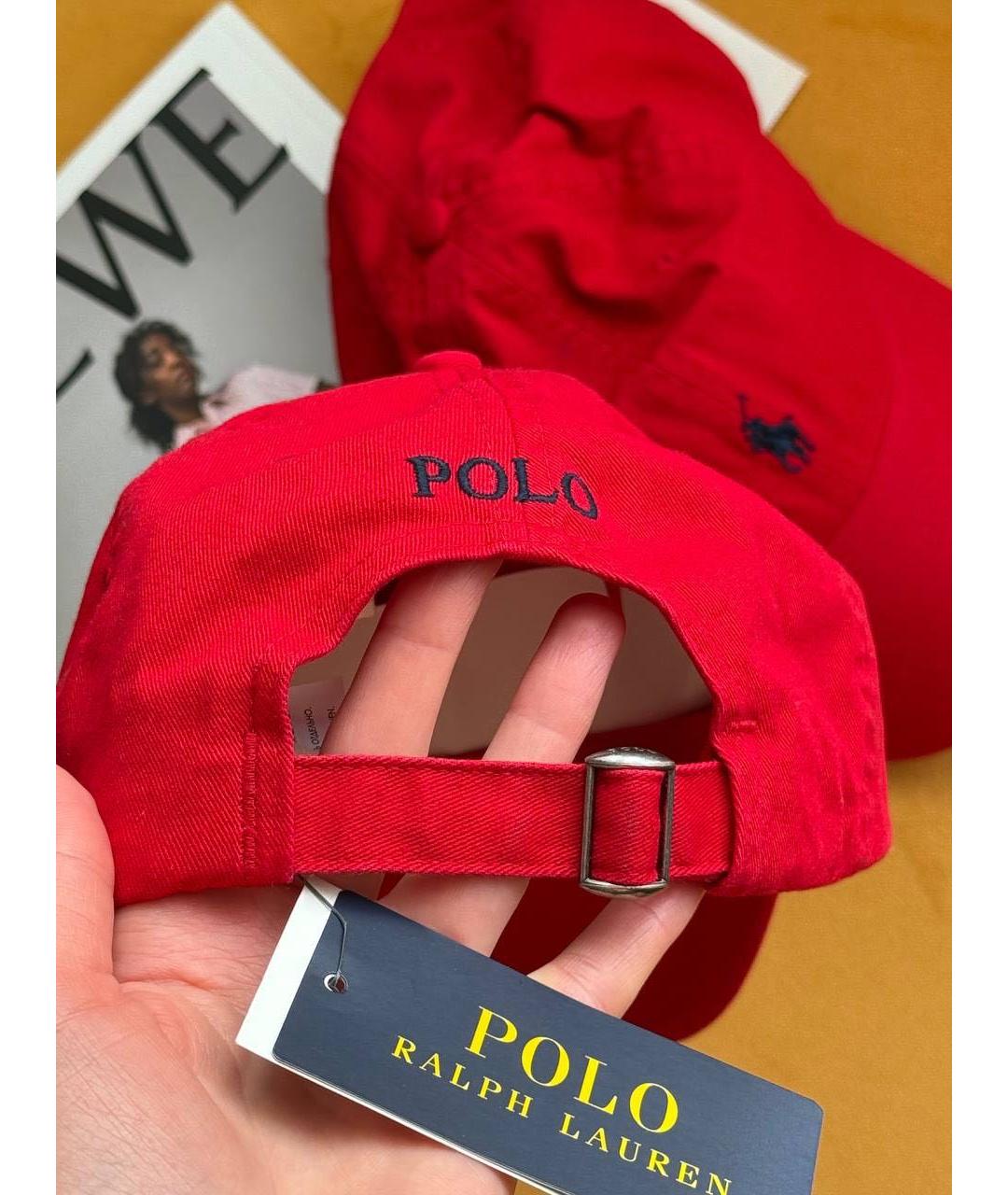 POLO RALPH LAUREN Красная хлопковая кепка, фото 6