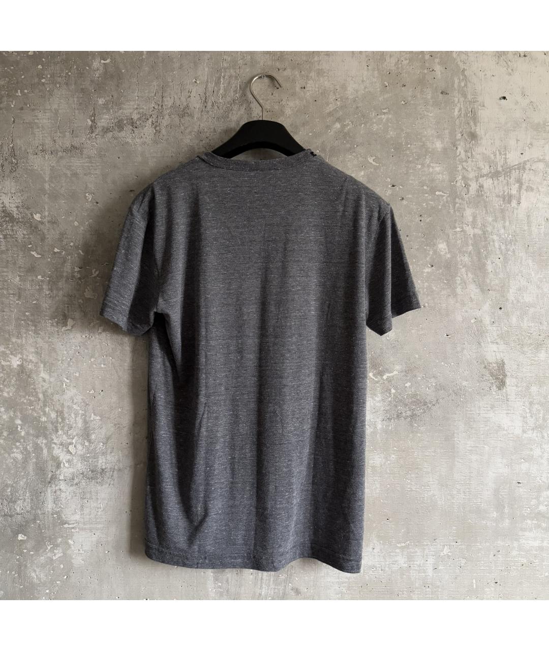 DOLCE&GABBANA Серая вискозная футболка, фото 2