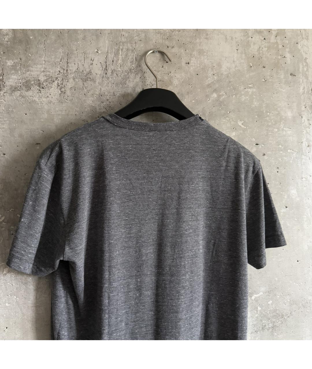 DOLCE&GABBANA Серая вискозная футболка, фото 3