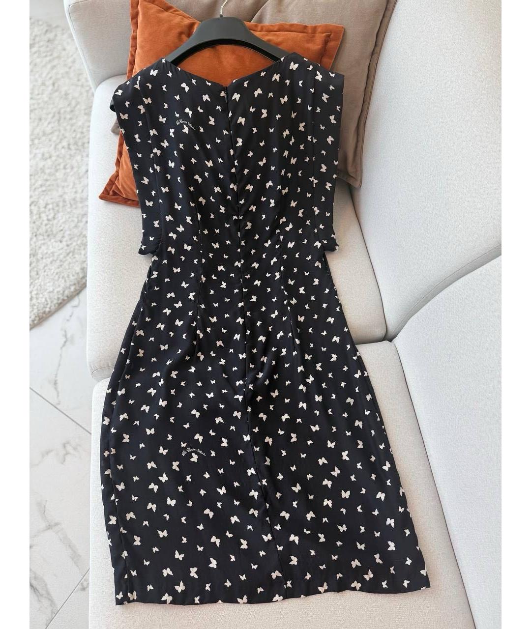 LES COPAINS Черное шелковое повседневное платье, фото 2