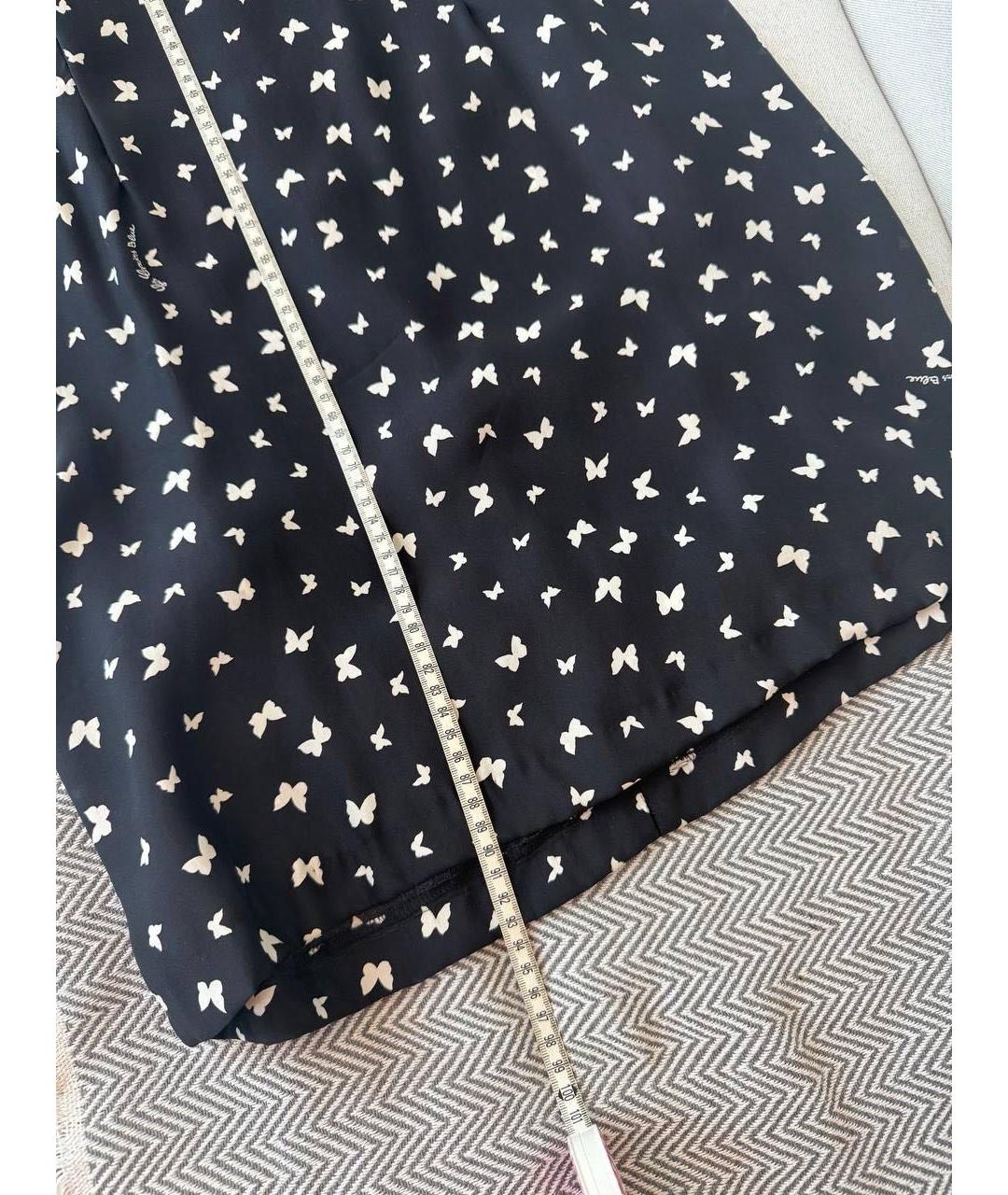 LES COPAINS Черное шелковое повседневное платье, фото 6